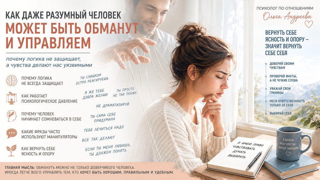 Как защитить себя от манипуляций и вернуть ясность мышления
